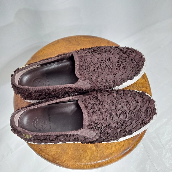 Tory Burch Brown Rosetta Slip On Shoes - Picture 5 of 11